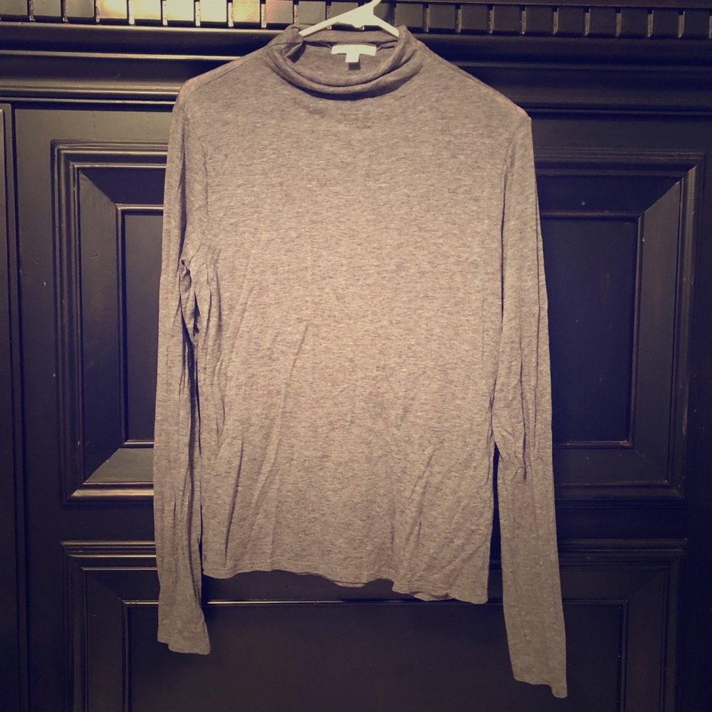 Grey turtleneck.
